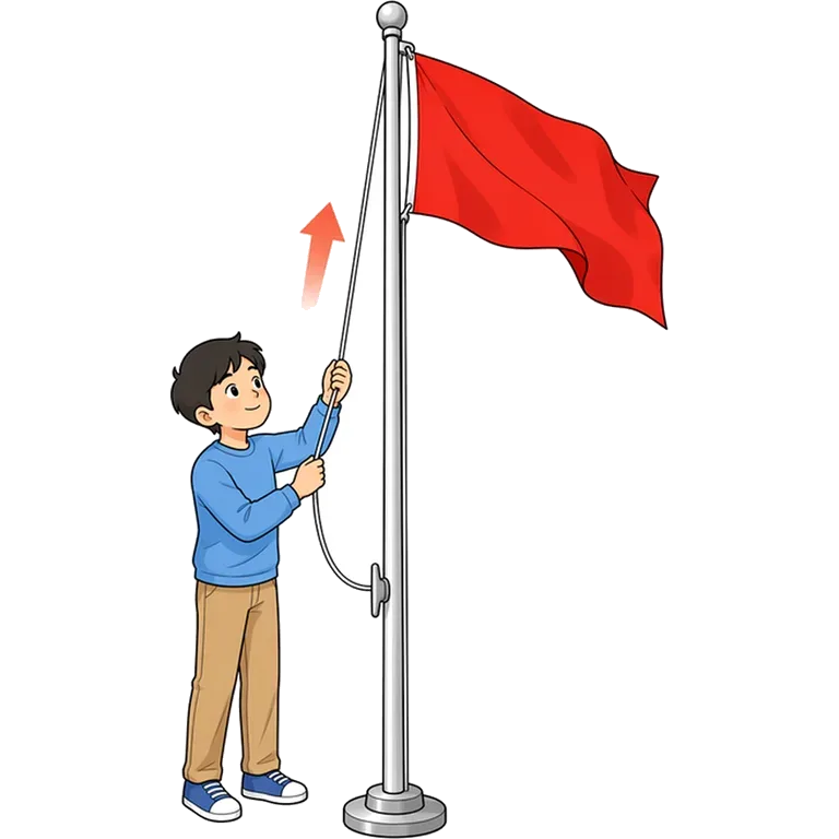 to hoist a flag