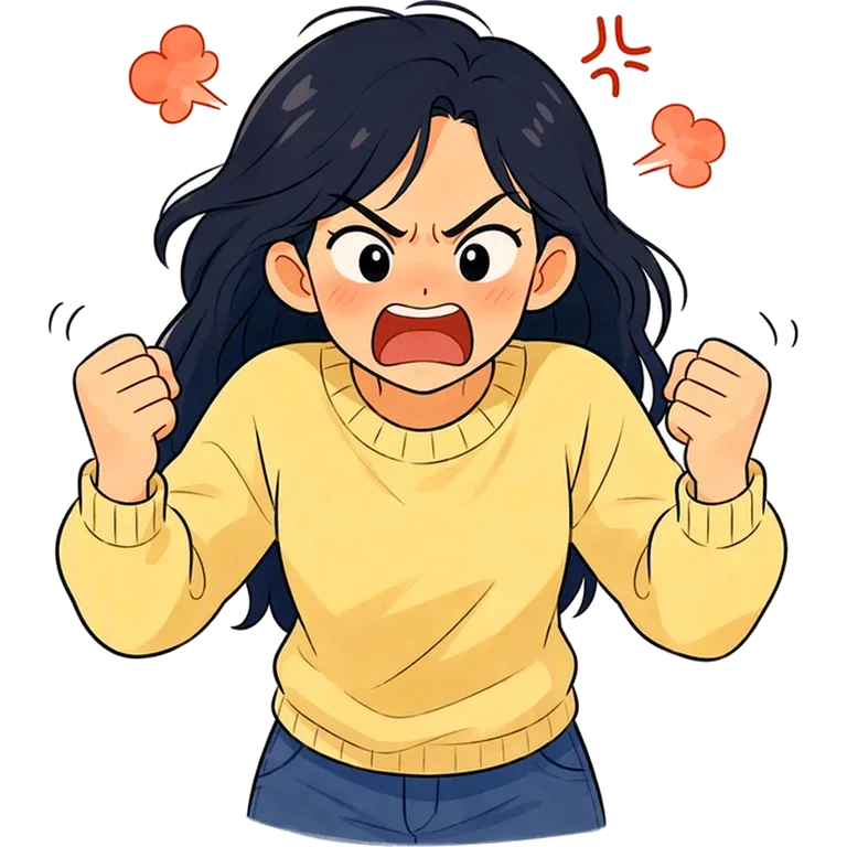 to get angry