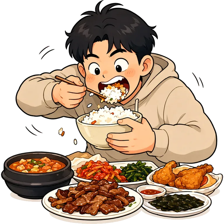 to eat ravenously