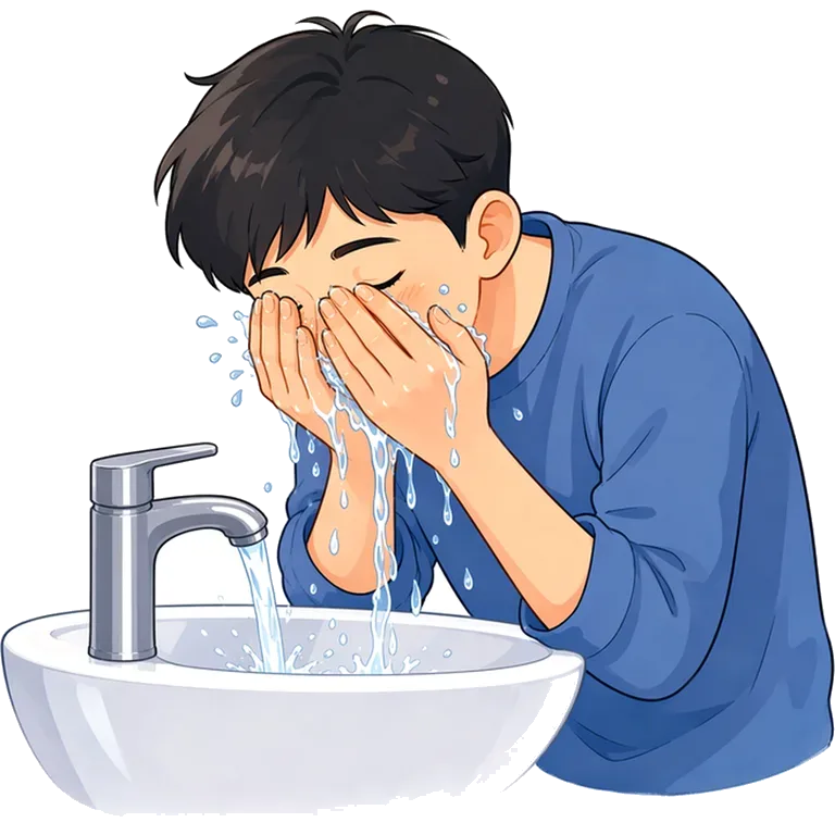 to wash one's face