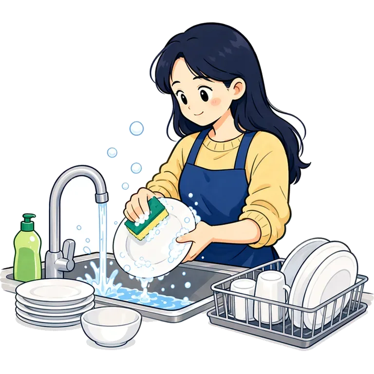 to wash dishes