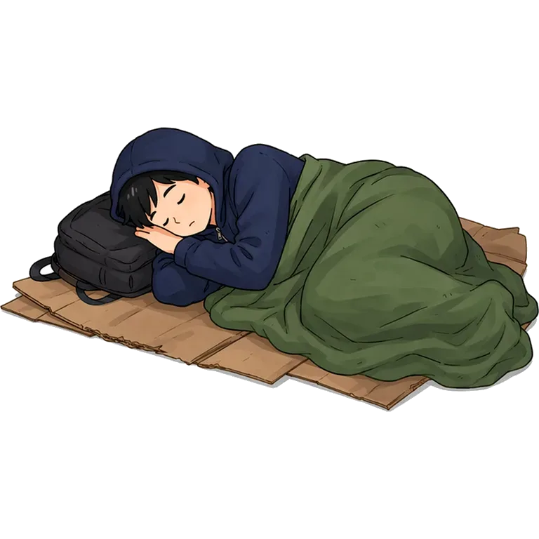 to sleep outdoors