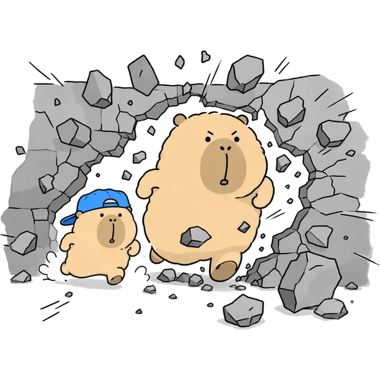 to break through