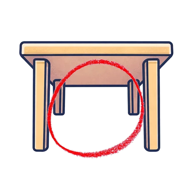 bottom (under)